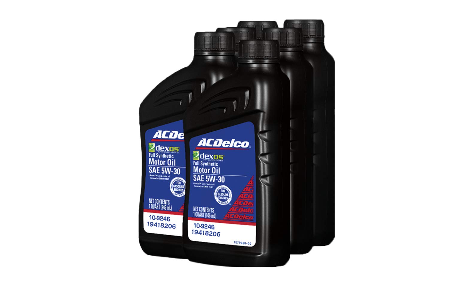 ACDelco GM Original Equipment 19418206 dexos1™ GEN 2 Full Synthetic 5W-30 Motor Oil - 1 qt (Pack of 6)