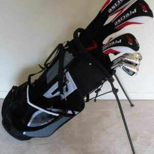 Left Handed Tall Mens Golf Set - Custom Made Clubs Complete Driver, Fairway Wood, Hybrid, Irons, Putter, Stand Bag Taylor Fit Regular Flex