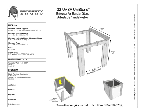 Air Handler/Furnace Stand - Adjustable & Insulate(able)