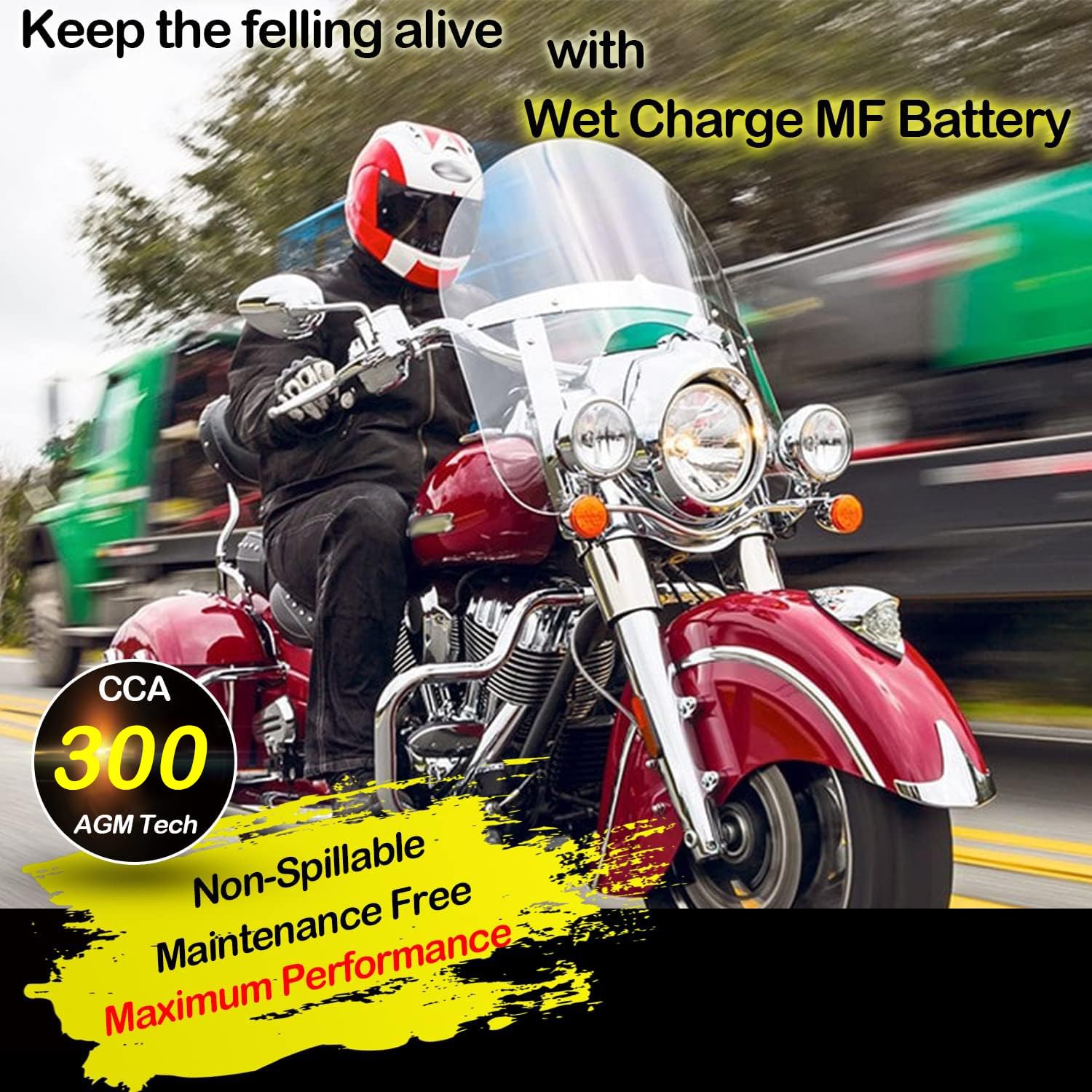 Weize YTX20HL-BS Battery, High Performance - Maintenance Free - Sealed AGM ETX20HL BS Motorcycle Battery