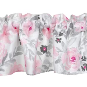 Bedtime Originals Blossom Pink/Gray Watercolor Floral Window Valance