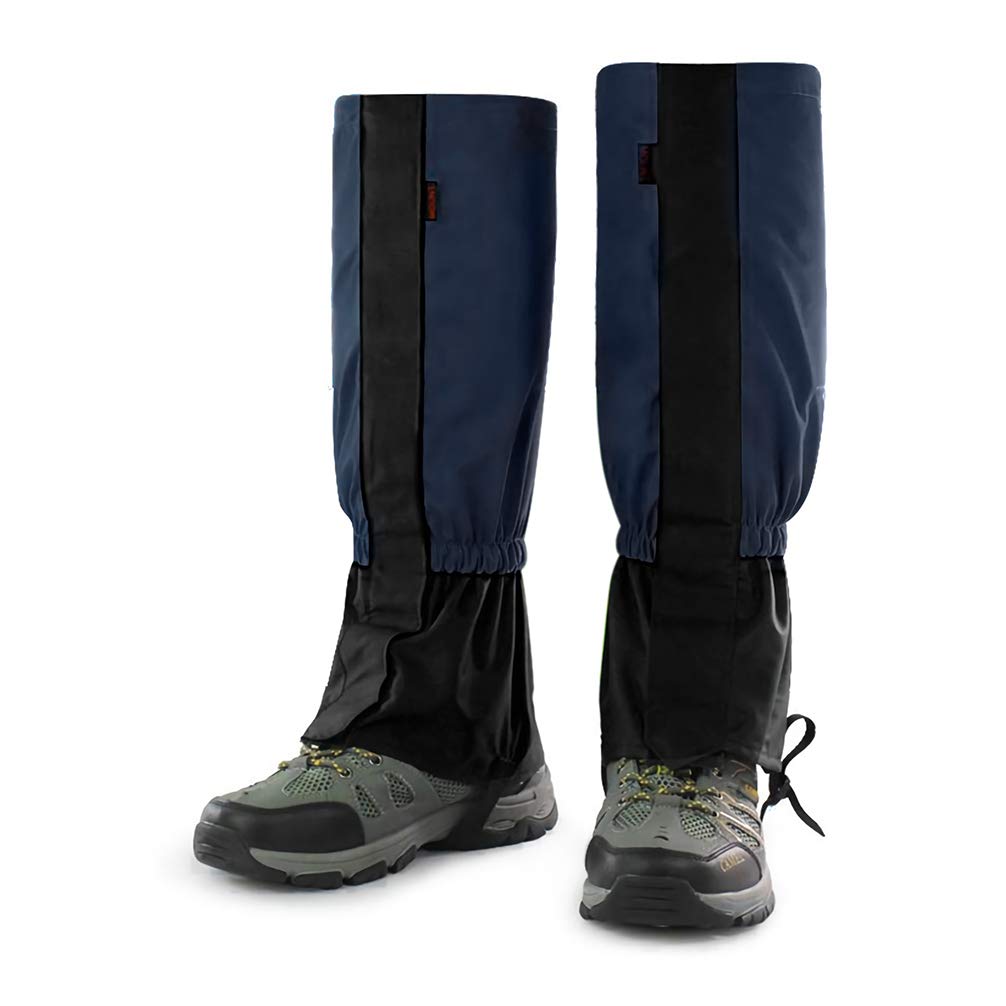 Luwint Waterproof Kids Leg Boot Gaiters - Hiking Hunting Climbing Gear for 6-12 Yrs Old Girls Boys (Navy)