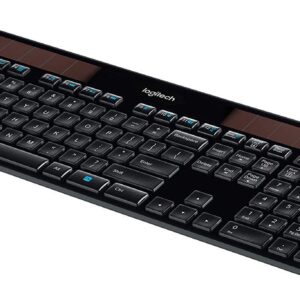 Logitech K750 Wireless Solar Keyboard Black for Windows Solar Recharging Keyboard (with Mouse)