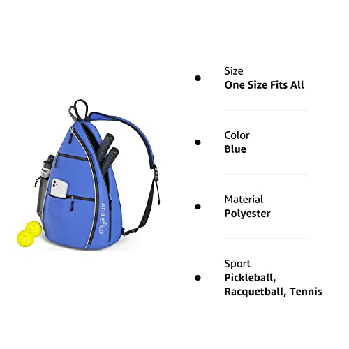 Athletico Sling Bag - Crossbody Backpack for Pickleball, Tennis, Racketball, and Travel for Men and Women (Blue)