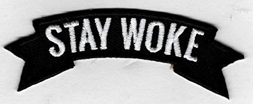 Stay Woke Social Sew or Iron-On Patch - 3 x 1 inch