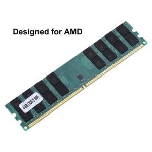 Memory RAM DDR2 4GB, 4GB Large Capacity DDR2 800Mhz Memory Module,Designed for AMD,Adopting 240Pin to Achieve High Anti-Interference and Antistatic Properties,Plug and Play