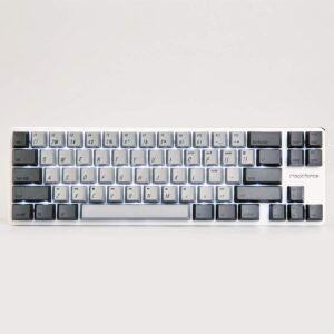 Qisan Holiday Sale 30% Discount Off Mechanical Keyboard Gaming Keyboard Kailh Blue Switch Wired Backlit PBT Keycaps Mini Design (60%) 68 Keys Keyboard Magicforce (Gray Combo)