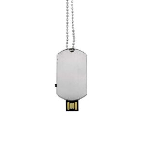 64GB Dog Tag USB 2.0 Flash Drive Metal Necklace Thumb Drive Memory Stick Pendrive Jump Drive U Disk Pen Drive