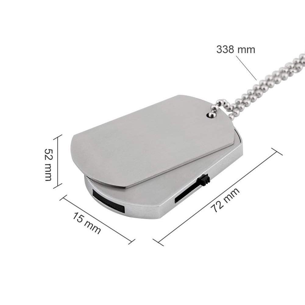 64GB Dog Tag USB 2.0 Flash Drive Metal Necklace Thumb Drive Memory Stick Pendrive Jump Drive U Disk Pen Drive