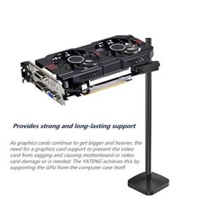 MHQJRH Graphics Card GPU Brace Support, Video Card Sag Holder Bracket, Anodized Aerospace Aluminum (Black)