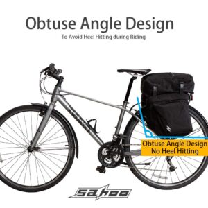 Sahoo Bike Rack Pannier Bag 3 in 1 Rear Rack Carrier Trunk Bag, Water Resistance 37L Large Capacity Bike Rear Panniers