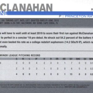 2019 Topps Pro Debut #12 Shane McClanahan Princeton Rays Baseball Card