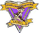 snowflake designs level 7 state championships gymnastics pin - #1627