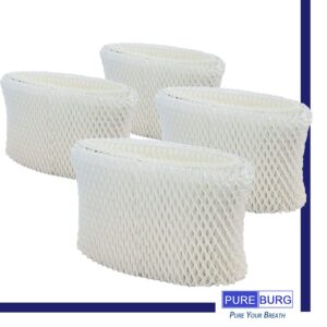 PUREBURG WF2 Wick Filters Compatible with Kaz Vicks V3100 V3500N V3500 V3700 V3800 V3900 Kaz 3020 Sunbeam 1118 Series Honeywell HCM-350 HCM-630 HCM-300T Relion WA-8D Enviracaire ECM-500,4-Pack