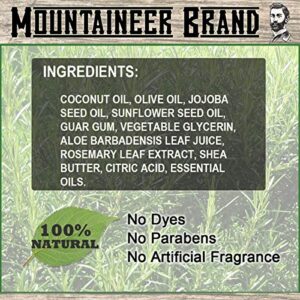 Mountaineer Brand Beard Wash - All-Natural Beard Shampoo, Thick Lather & Deep Clean Beard Wash For Men With Cedar Wood Oil, Fir Needle Oil, Eucalyptus Leaf Oil - Lime & Sage, 4 oz