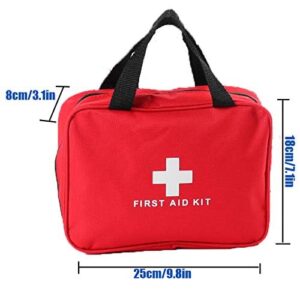 MTGHYARE Red First Aid Kit Bag Empty, Empty Travel First Aid Bag Storage Compact Survival Medicine Bag for Home Office Car Businesses Camping Kitchen Sport Outdoors