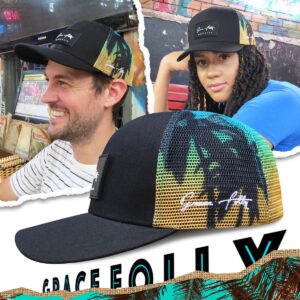 Grace Folly Trucker Hat for Men or Women- Many Cool Designs (Palm Beach)