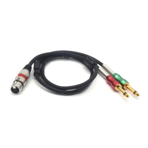 SiYear- 3.3FT XLR Female 3Pin to 6.35mm 1/4 inch Mono Male Audio Y Splitter Cable, Dual 6.35mm 1/4" Male to XLR Female Stereo Microphone Audio Converter Adapter Cable(1m)