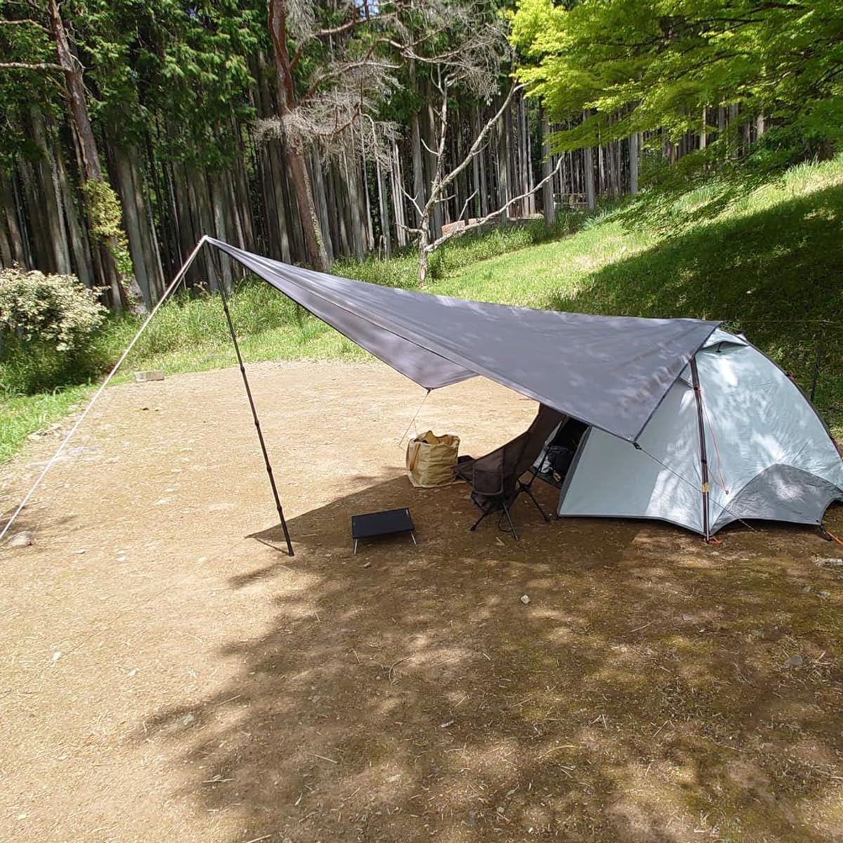 TRIWONDER Camping Tarp Cover Waterproof Rain Fly Tent Ground Cloth Footprint Hammock Shelter for Outdoor Hiking Picnic Beach (Brown+Accessories)