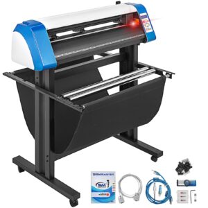 vevor vinyl cutter 34 inch vinyl cutter machine semi-automatic diy vinyl printer cutter machine manual positioning sign cutting with floor stand signmaster software