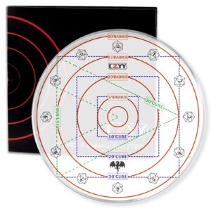 upgraded spell aoe damage template extra large to 30' cube & 30' cone, acrylic d&d area effect marker with gift box - perfect tabletop rpg gaming accessories, tools for dungeons and dragons, ttrpgs