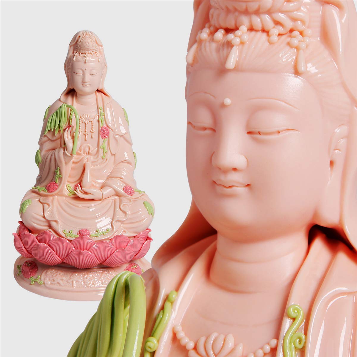 ART PARK Guan Yin Statue, Quan Yin Statue, Kwan Yin Statue, Kuan Yin Statue, Home Decor, Best Chinese Feng Shui Gifts. (11 Inches Top Ceramic Guan Yin)