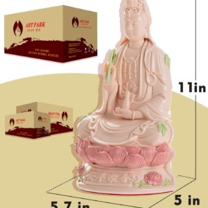 ART PARK Guan Yin Statue, Quan Yin Statue, Kwan Yin Statue, Kuan Yin Statue, Home Decor, Best Chinese Feng Shui Gifts. (11 Inches Top Ceramic Guan Yin)