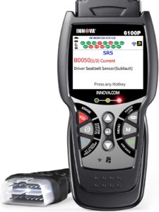 innova 6100p obd2 scanner abs srs transmission, car code reader diagnostic scan tool with oil reset, battery & alternator test, full obd ii, live data