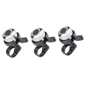 Flyisland Bike Bell 3 Pack, Aluminum Alloy Mini Bicycle Ring Bell Safety Warning Accessories Long Loud Crisp Clear Sound for Mountain Bike, Kids Bike (3 Pack)