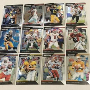 2019 Panini Prizm Draft Picks Complete NM-MT Hand Collated Football Set of 100 Cards - No Rookies. Includes many cards of NFL Superstars Patrick Mahomes II, Josh Allen (2nd Year Card), Lamar Jackson (2nd Year Card) Tom Brady, Peyton Manning, Baker Mayfiel