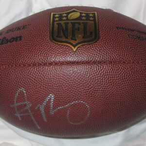 Aaron Rodgers Autographed Wilson NFL Shield Football W/PROOF, Picture of Aaron Signing For Us, Green Bay Packers, Cal Bears, Super Bowl Champion, Pro Bowl