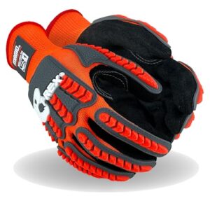 magid t-rex sandy nitrile coated impact-resistant work gloves, 1 pair, size 8/medium, trx400