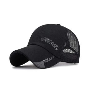 xibeitrade unisex summer baseball cap men women sports outdoor canvas mesh breathable hat (black)