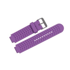 LICHIFIT Silicone Watch Band Strap Replacement Wristband for Garmin Forerunner 220 230 235 630 620 735 Watch With Pins & Tools (Purple)