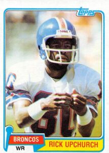 1981 topps #82 rick upchurch broncos nfl football card nm-mt