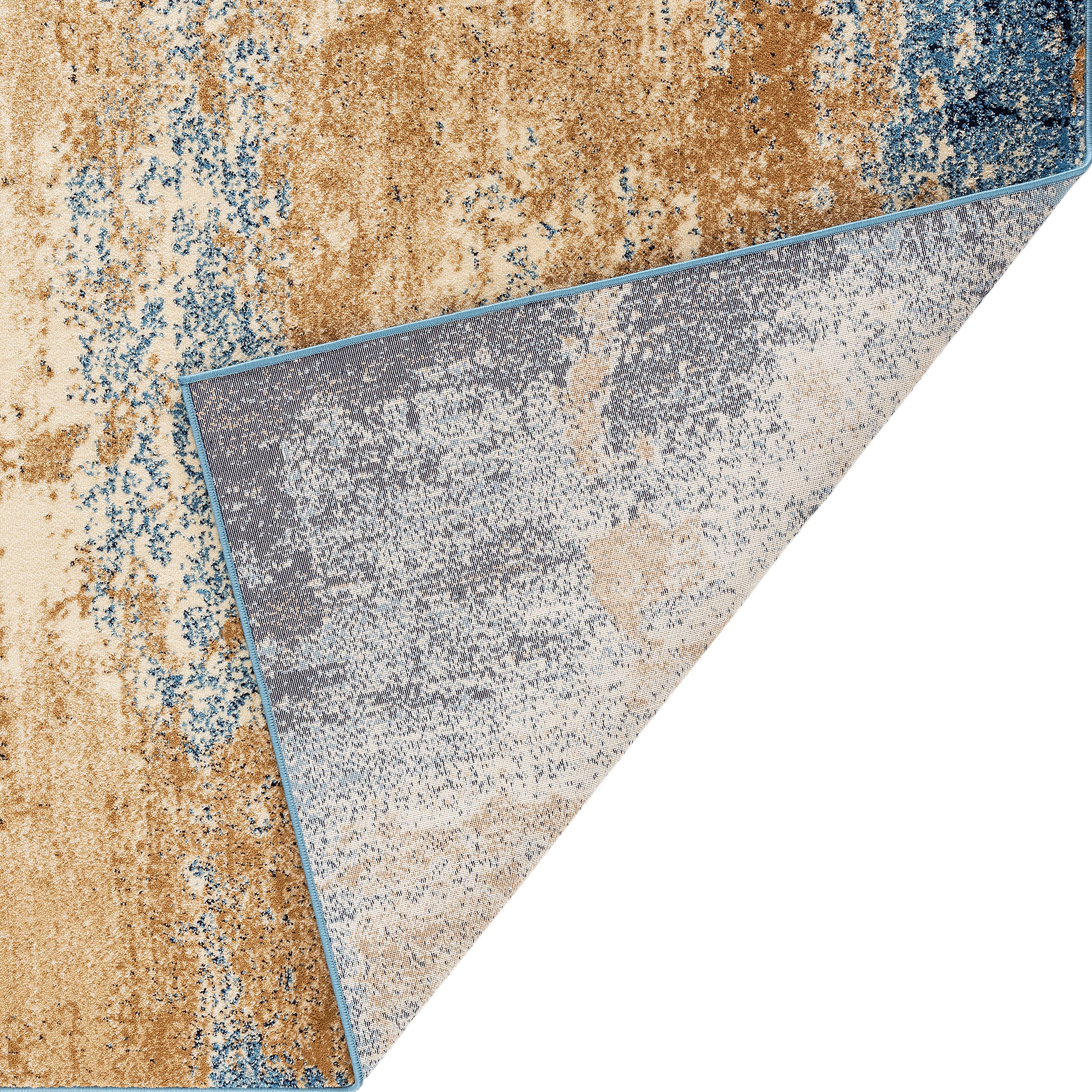 LUXE WEAVERS Howell Collection Abstract Blue 5x7 Area Rug