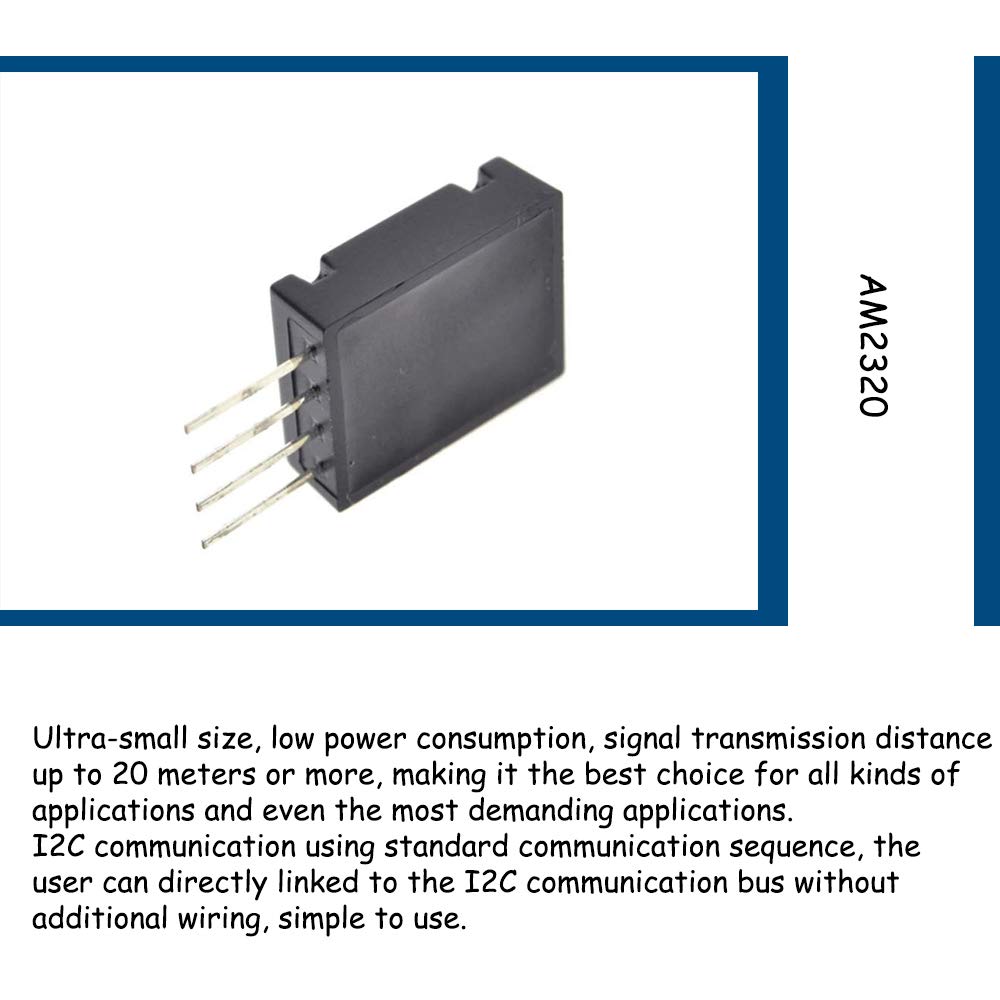 KOOBOOK 2Pcs AM2320 AM2320B Digital Temperature Humidity Sensor Replace SHT10 SHT11 for Arduino