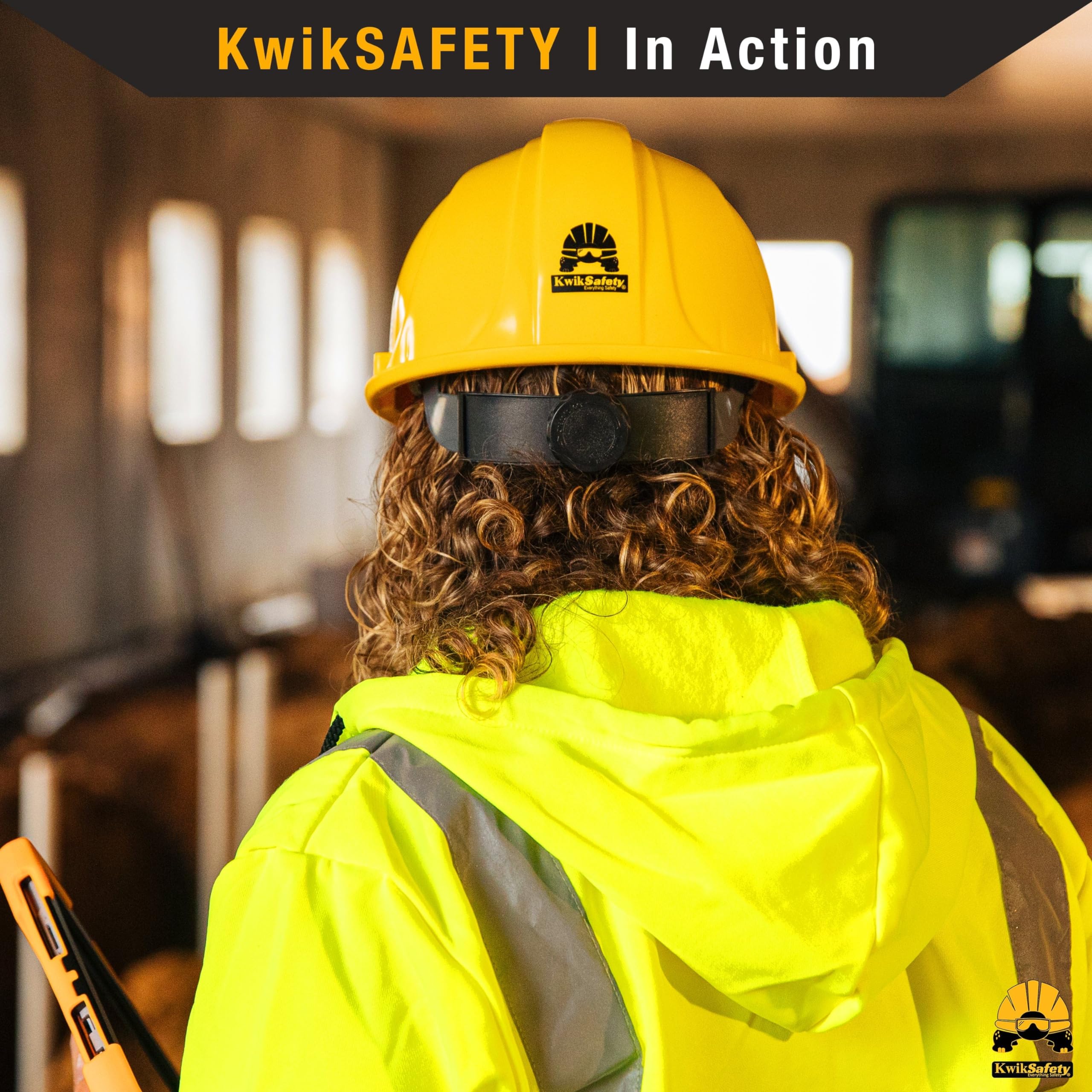 KwikSafety - Charlotte, NC - Turtle Shell Hard Hat Type 1 Class C ANSI OSHA Standard Cap Style (One Size FITS Most) 10 Vents + Free Sweatband & Earplugs Construction Safety Helmet Lightweight/Yellow