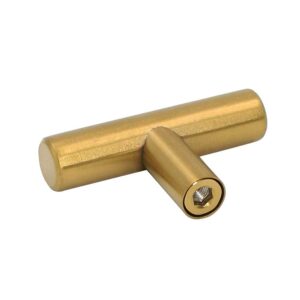 goldenwarm Knobs for Dresser Drawers Brushed Brass Cabinet Knobs - LS201GD Contemporary Cabinet Hardware Knob 2" Overall Length Gold Cabinet Drawer Handles 30 Pack