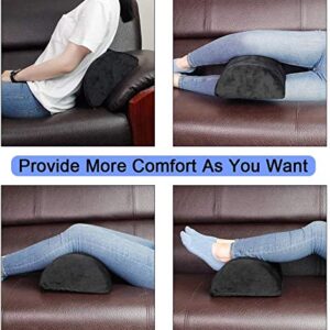 Ergonomic Foot Rest Cushion Under Desk with High Rebound Ergonomic Foam Non-Slip Half-Cylinder Footstool Footrest Ottoman for Home Office Desk Airplane Travel (Black)