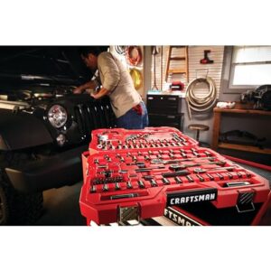 CRAFTSMAN Mechanics Tool Set, 1/4" & 3/8" & 1/2" Drive, SAE/Metric, 121 Piece (CMMT12033)