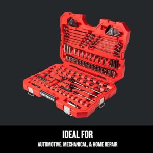 CRAFTSMAN Mechanics Tool Set, 1/4" & 3/8" & 1/2" Drive, SAE/Metric, 121 Piece (CMMT12033)