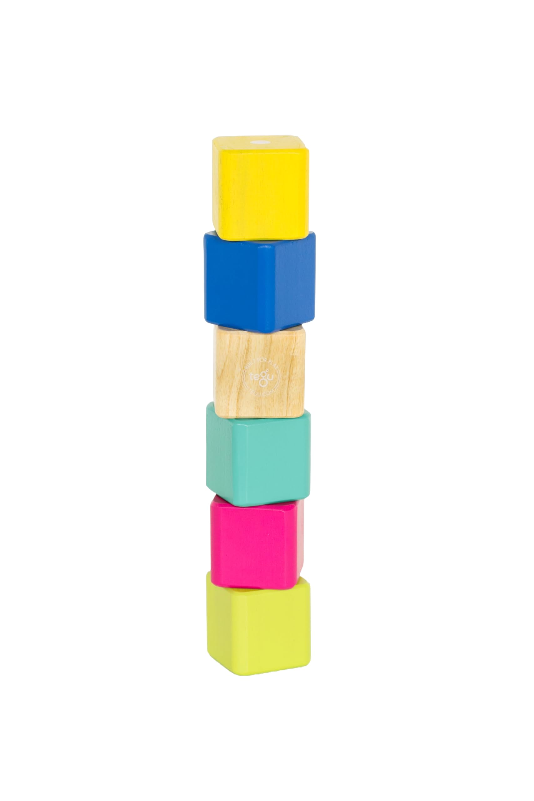 Tegu 6 Piece Magnetic Baby’s First Building Blocks, Tints