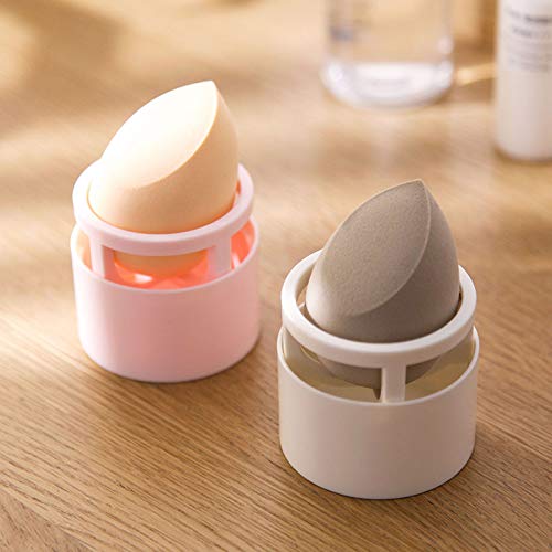 Makeup Sponge Blender Holder Travel Carrying Case Sponge Drying Rack Stand Holder Egg Powder Puff Drying Shelf Cute(NO SPONGE INCLUDED)