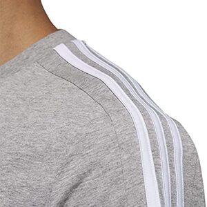 adidas Men’s Essential Colorblock Tee, Medium Grey Heather/Legend Ink/White, Medium