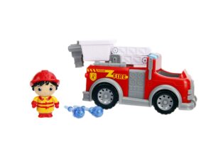 jada toys ryan's world fire truck with ryan figure, 6" feature vehicle red