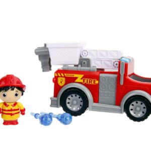 Jada Toys Ryan's World Fire Truck with Ryan Figure, 6" Feature Vehicle Red