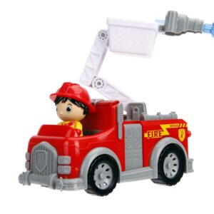 Jada Toys Ryan's World Fire Truck with Ryan Figure, 6" Feature Vehicle Red