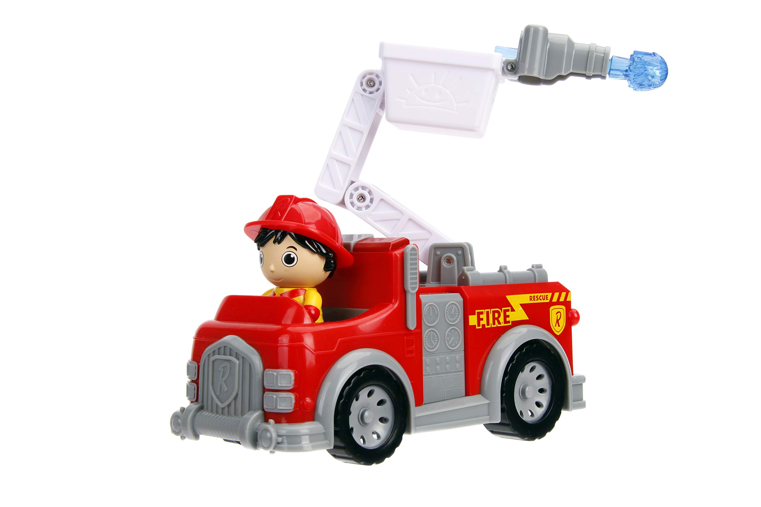 Jada Toys Ryan's World Fire Truck with Ryan Figure, 6" Feature Vehicle Red