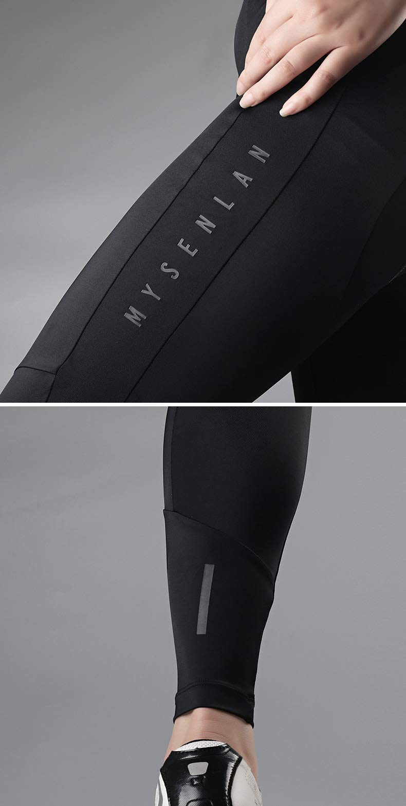 Mysenlan Women's Cycling Pants 3D Padded Bike Tights Long Compression Bicycle Pants Trousers